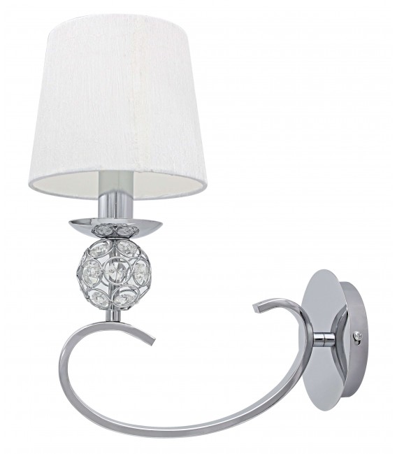 Aplique de pared realizado en metal cromado y cristal mdmhogar