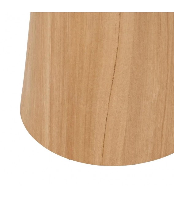 Mesa de comedor redonda grande madera natural mármol blanco mdmhogar