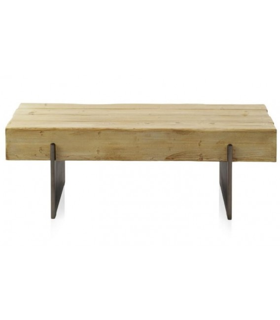 Mesa de centro rectangular de estilo industrial mdmhogar