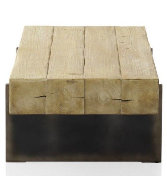 Mesa de centro rectangular de estilo industrial mdmhogar