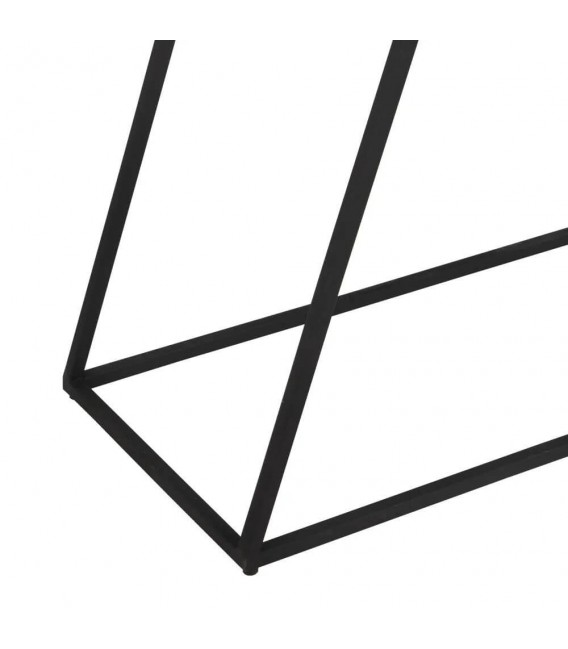 Consola de entrada metal negro tapa en mármol de color topo mdmhogar