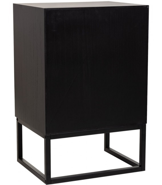 Mesita de noche de estilo industrial chic acabado vintage mdmhogar