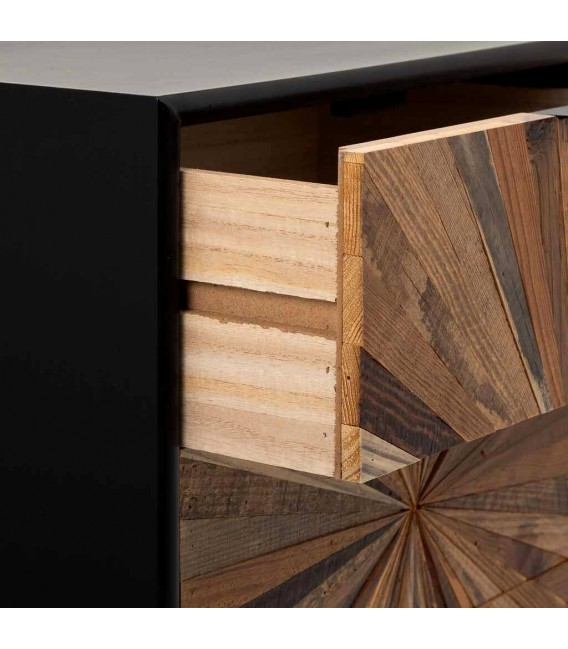 Mesita de noche de estilo industrial chic acabado vintage mdmhogar