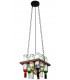 Lampara de techo metal decorada con ocho botellas mdmhogar