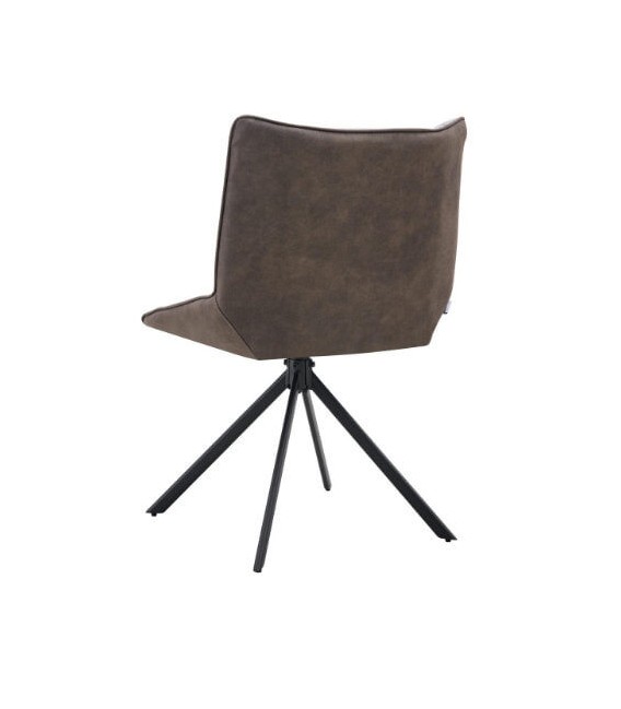 Silla tapizada cómoda combinada gris claro y marrón mdmhogar