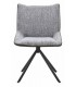 Silla tapizada cómoda combinada gris claro y marrón mdmhogar