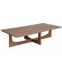 Mesa de centro rectangular muy grande, realizada en madera maciza de mango natural