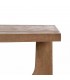 Mesa de centro rectangular muy grande, realizada en madera maciza de mango natural