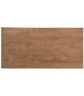 Mesa de centro rectangular muy grande, realizada en madera maciza de mango natural