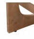 Mesa de centro rectangular muy grande, realizada en madera maciza de mango natural