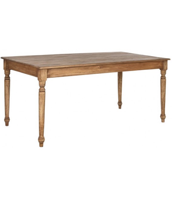 Mesa de comedor rectangular fija madera de caobilla natural mdmhogar