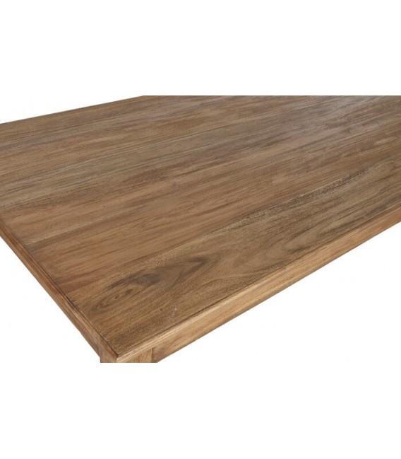 Mesa de comedor rectangular fija madera de caobilla natural mdmhogar