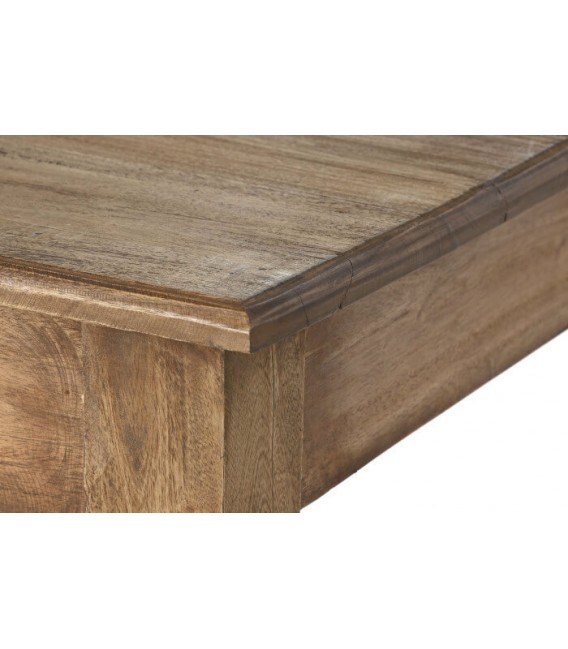 Mesa de comedor rectangular fija madera de caobilla natural mdmhogar