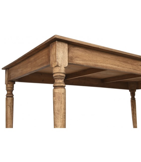 Mesa de comedor rectangular fija madera de caobilla natural mdmhogar