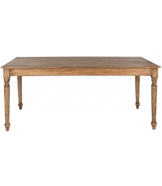 Mesa de comedor rectangular fija madera de caobilla natural mdmhogar
