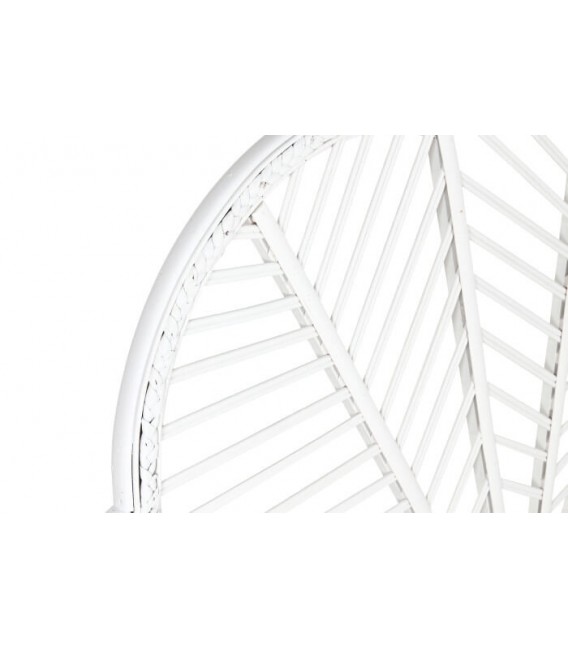 Cabecero para cama de matrimonio ratán teñido en color blanco mdmhogar