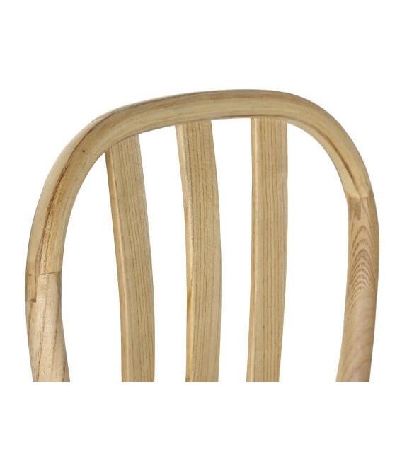 Silla de comedor comoda madera olmo natural asiento en ratán nogal mdmhogar