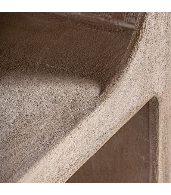 Librería estantería huecos irregulares madera dm natural texturado mdmhogar