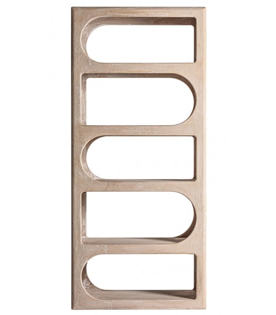 Librería estantería huecos irregulares madera dm natural texturado mdmhogar