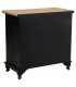Cómoda pequeña colonial chic madera teñida negro blanco y natural mdmhogar