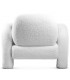 Sillón estilo moderno muy original lana boucle color blanco mdmhogar