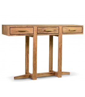 Consola de entrada grande madera de teca natural mdmhogar