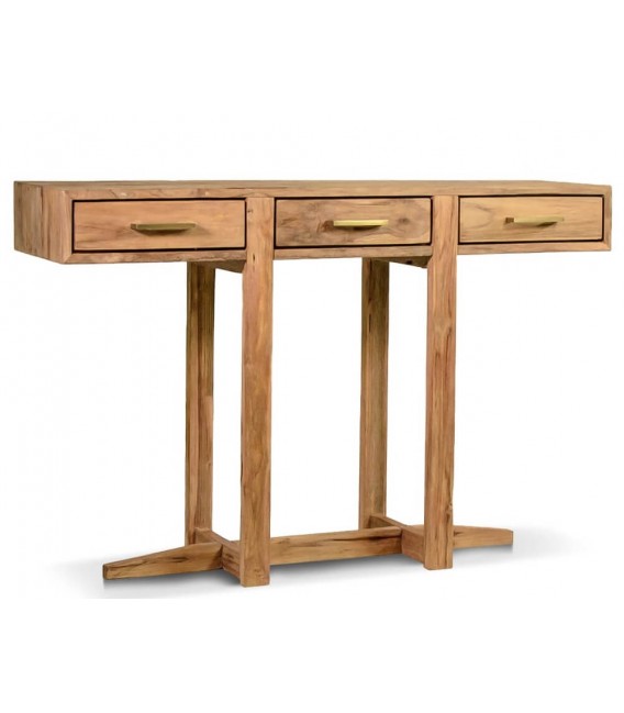 Consola de entrada grande madera de teca natural mdmhogar