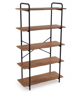 ESTANTERIA 80 X 34 X 144 NUMA MADERA IMITACION METAL NEGRO