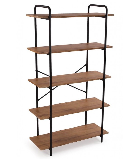 ESTANTERIA 80 X 34 X 144 NUMA MADERA IMITACION METAL NEGRO