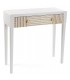 CONSOLA DE ENTRADA 80 X 31 X 80 LIPSIA MADERA LACADA BLANCO Y ORO