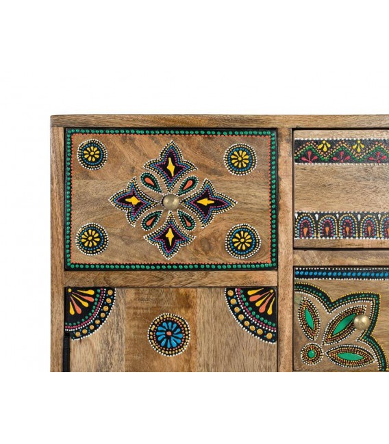 Taquillón madera maciza con todos los detalles pintados a mano mdmhogar