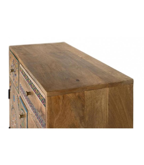 Taquillón madera maciza con todos los detalles pintados a mano mdmhogar