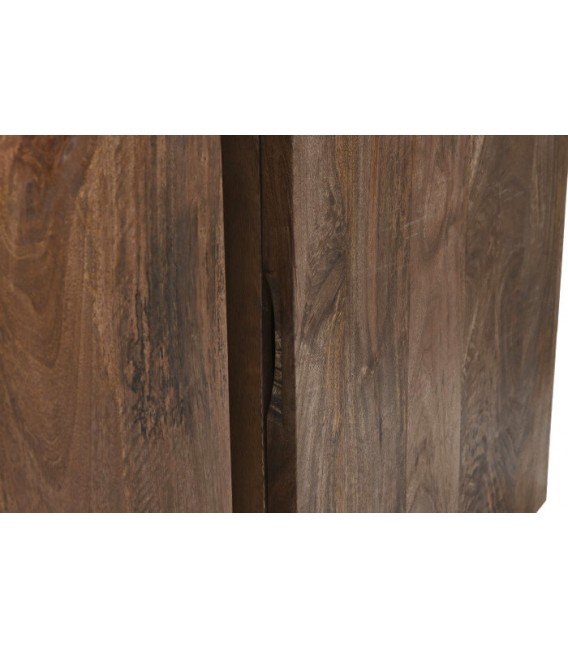 Aparador original madera de mango color nogal tapa en mármol blanco mdmhogar