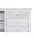 Mueble de TV alto madera mango detalles tallados blanco patinado mdmhogar