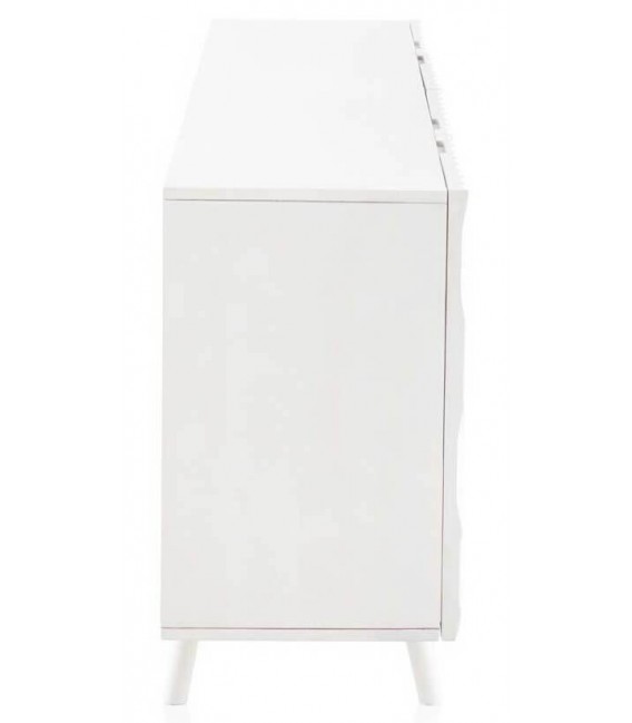 Aparador realizado en madera de mango tallada teñida en color blanco mdmhogar