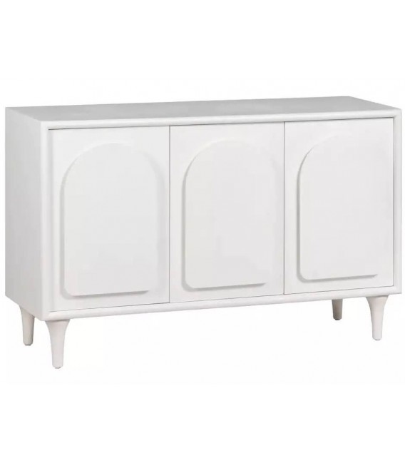 Aparador pequeño madera de abeto lacada en blanco estilo ibicenco