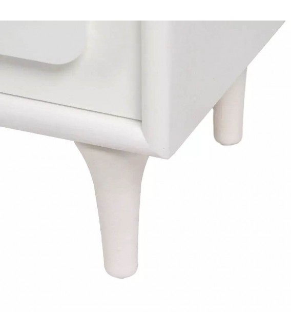 Aparador pequeño madera de abeto lacada en blanco estilo ibicenco