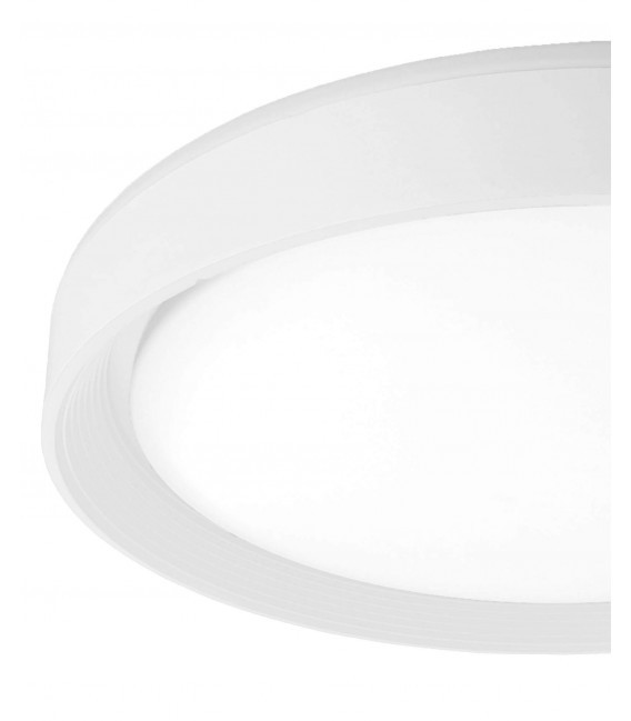 Plafón redondo metal policarbonato blanco diseño contemporáneo mdmhogar