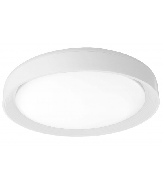 Plafón redondo metal policarbonato blanco diseño contemporáneo mdmhogar