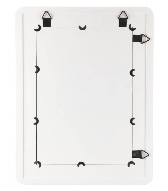 Espejo pared original estilo art decó madera blanco detalles en oro