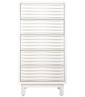 Sinfonier de estilo ibicenco con 5 cajones lacado en blanco mdmhogar