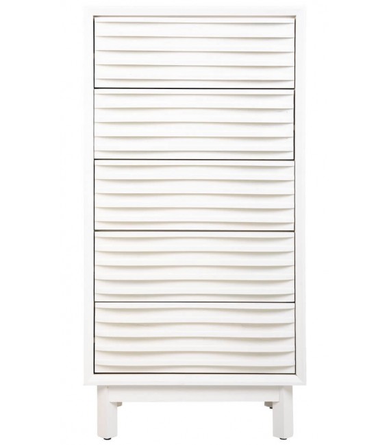 Sinfonier de estilo ibicenco con 5 cajones lacado en blanco mdmhogar