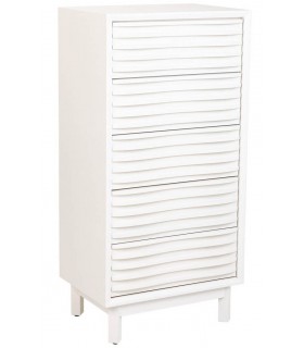 Sinfonier de estilo ibicenco con 5 cajones lacado en blanco mdmhogar