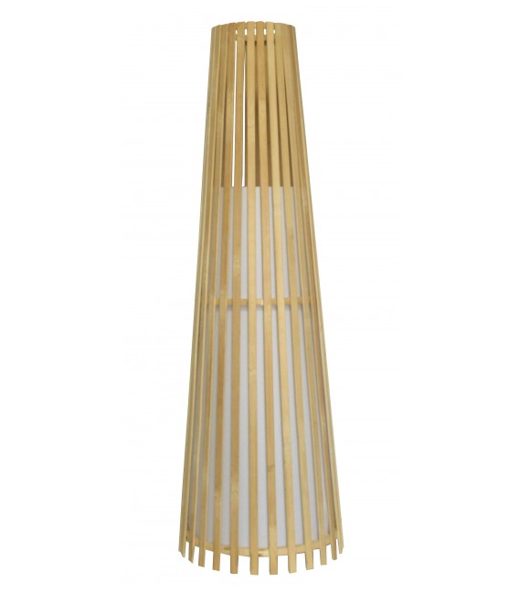 Lámpara de pie realizada en bambú y pergamino mdmhogar