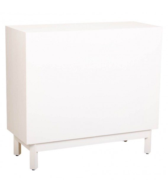 Cómoda de estilo ibicenco con 6 cajones lacada en blanco mdmhogar