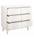 Cómoda de estilo ibicenco con 6 cajones lacada en blanco mdmhogar