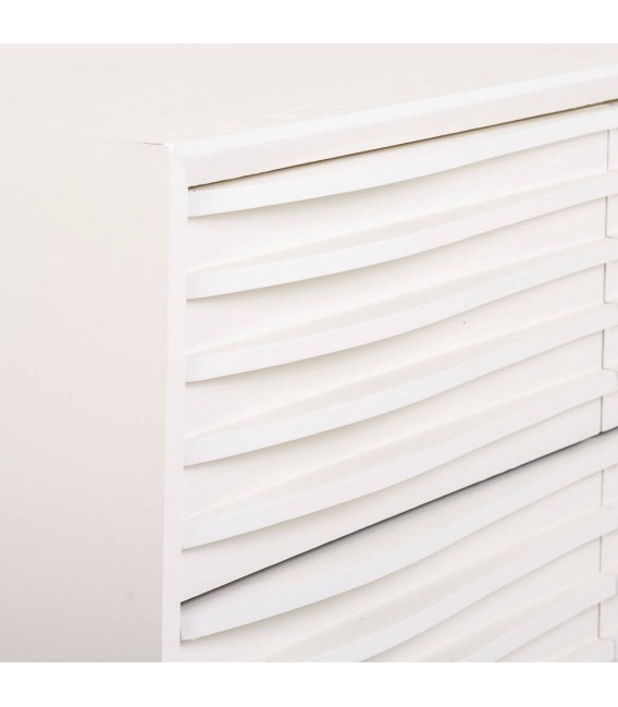 Cómoda de estilo ibicenco con 6 cajones lacada en blanco mdmhogar