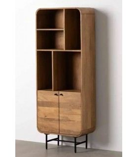 Librería estantería madera maciza de mango esquinas redondeadas mdmhogar