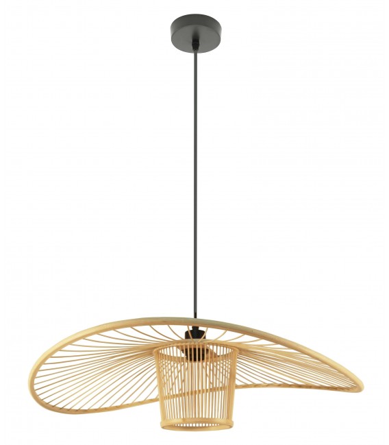 Lámpara de techo ratán natural estilo oriental mdmhogar