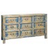 Comoda grande estilo oriental madera de pino decapado en azul mdmhogar